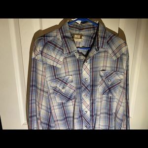 Fenton Men’s Snap Button Western plaid Shirt